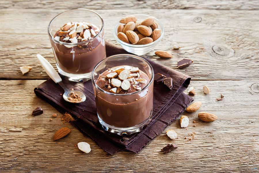 Κρέμα σοκολάτας με αμύγδαλα