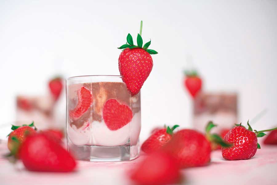 Μους φράουλας με σαβαγιάρ